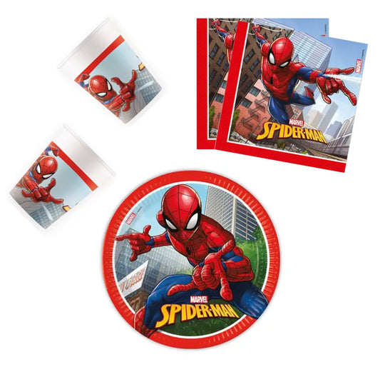 Спайдърмен  Crime Fighter Парти комплект 36 части with 23 см Чинии