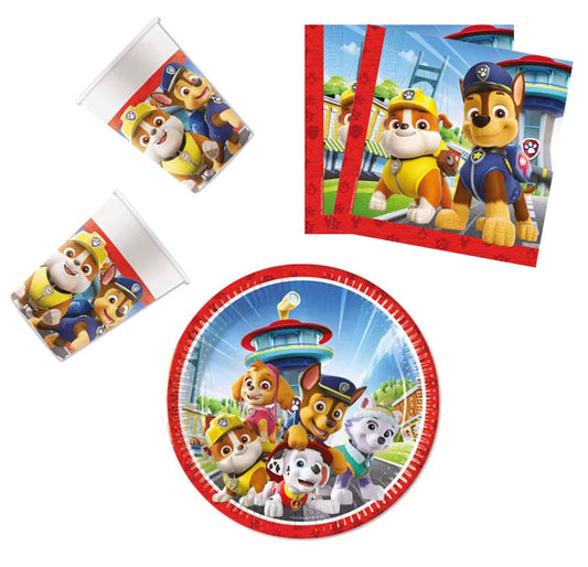Пес патрул Rescue Heroes Парти комплект with 36 части and 23 см Чинии