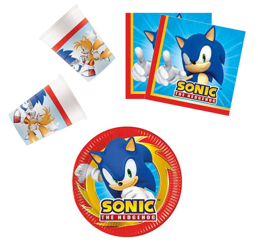 Таралежът Соник Sega Таралежът Соник Парти комплект 36 части with 20 см plate