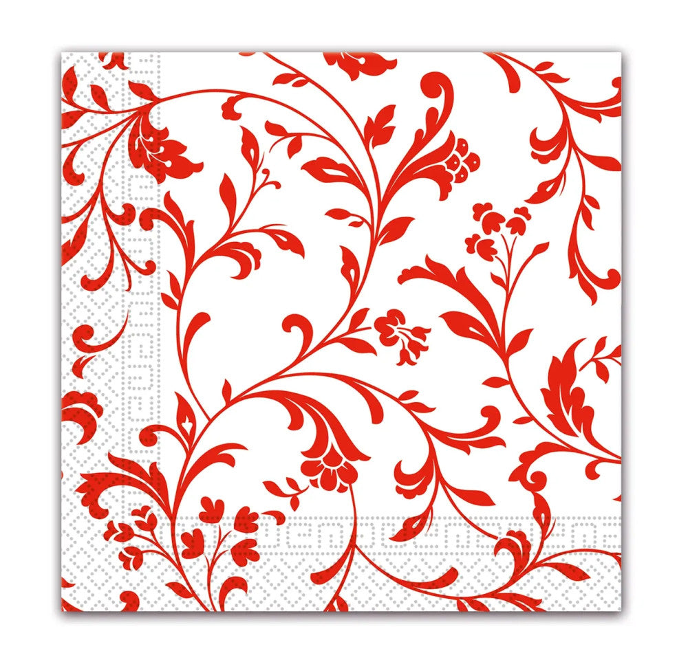 Цвете Arabesque червен  Patterned Napkin 20 части 33x33 см FSC