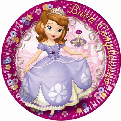 Дисни Sofia First пластамасова чиния 8 части 23 см