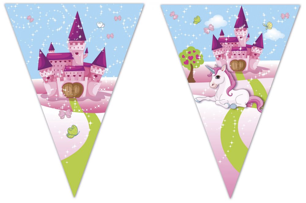 Еднорог Castle flag garland 2.3 m