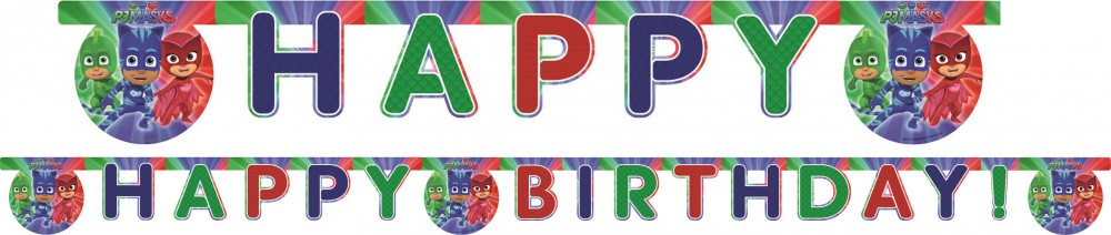 PJ Masks Trio Честит Рожден ден sign 200 см