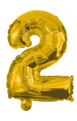 Номер G , G  Мини число 2 фолио балон 32 см