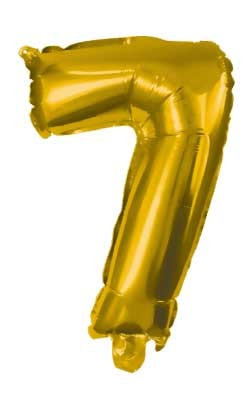 Номер G , G  Мини число 7 фолио балон 33 см