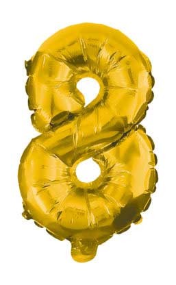 Номер G , G en Мини число 8 фолио балон 33 см