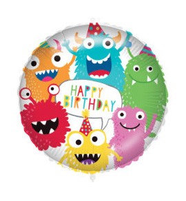 Честит Рожден ден Честит Рожден ден Monsters фолио балон 46 см
