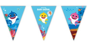 dekorativen girlqnd baner baby shark bebe akula