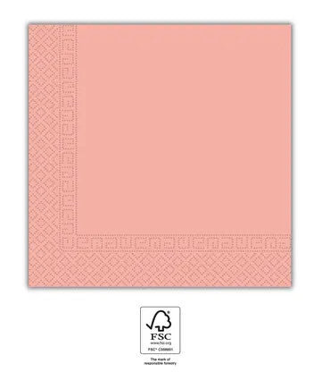 Цвят UniЦвят Розов Napkin 20 части 33x33 см FSC