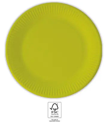 Цвят UniЦвят Светло Green, Green пластамасова чиния 8 части 23 см FSC