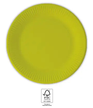 Цвят UniЦвят Lime Green, Green пластамасова чиния 8 части 20 см FSC