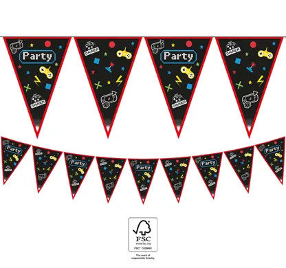 Gamer Gaming Парти bunting FSC 2.3 m