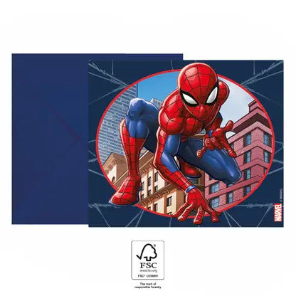 Спайдърмен  Crime Fighter Парти invitation 6 части FSC