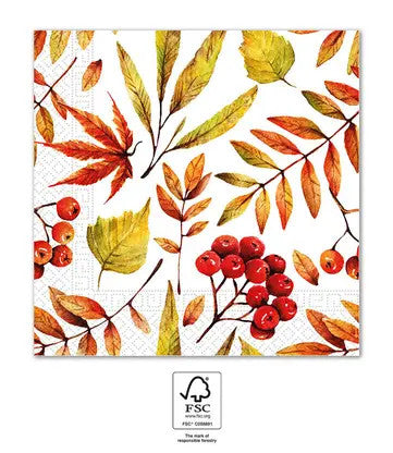 Цвете Fallen Leaves Leaf Napkin 20 части 33x33 см FSC