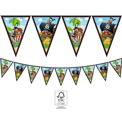 dekorativen girlqnd baner pirati