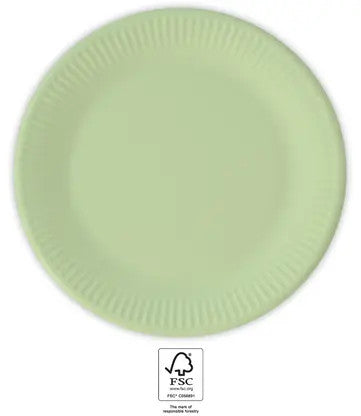 Цвят UniЦвят Pastel Mint, Green пластамасова чиния 8 части 23 см FSC