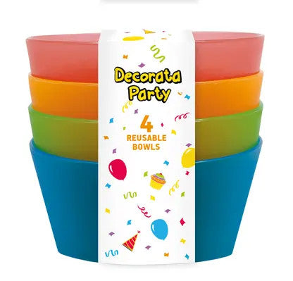 Цвят semi-transparent plastic deep plate, комплект от 4