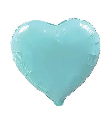 Цвят Син Pastel Сърце, Син Сърце Фолиев балон 46 см