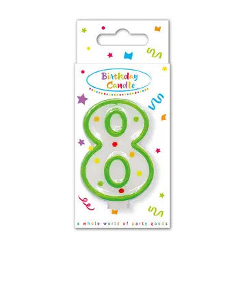 Честит Рожден ден Dots Честит Рожден ден candle, число candle 8