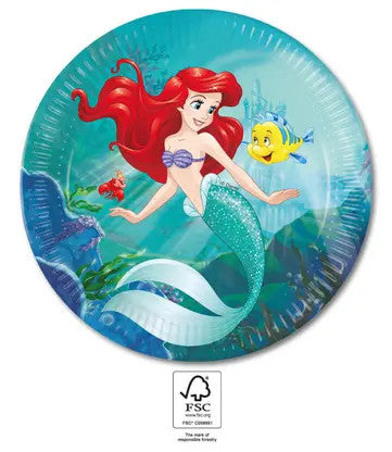 Дисни Принцеса Ariel Curious пластамасова чиния 8 части 23 см FSC
