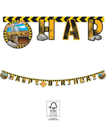 Construction Grabber Честит Рожден ден sign FSC 2 m