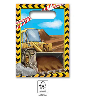 Construction Grabber paper подаръчна торбичка  комплект от 4