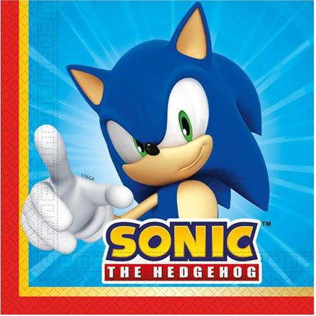Таралежът Соник Sega Таралежът Соник Napkin 20 части 33x33 см FSC