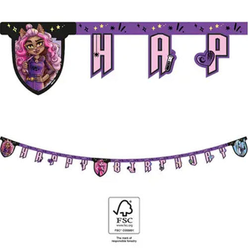 baner happy birthday monster high