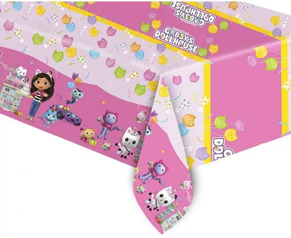 party pokrivka za masa gabbys dollhouse kashtata za kukli na gabi