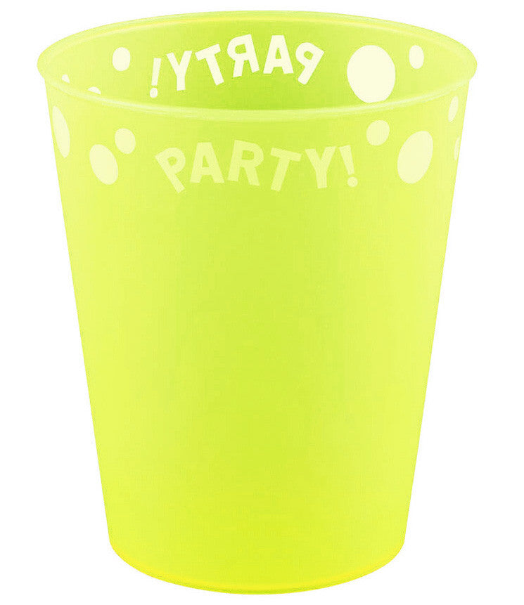 Парти Yellow Fluorescent Yellow micro premium plastic cup 250 ml