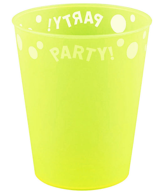 Парти Yellow Fluorescent Yellow micro premium plastic cup 250 ml