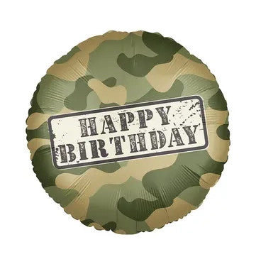 Честит Рожден ден Camouflage Camouflage Фолиев балон 46 см