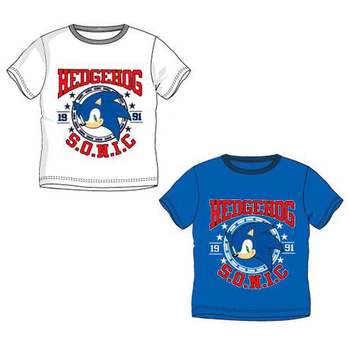 Таралежът Соник 1991  Таралежът Соник Деца' Short-Sleeve T-Shirt, Top 3-8 години