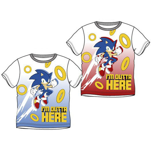 Таралежът Соник Outta Here Таралежът Соник Деца' Short T-Shirt, Top 3-8 години