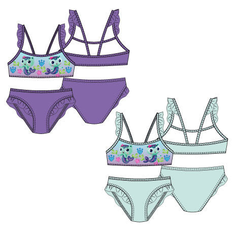 Куклената къща на Габи Mermaid  детски Бански, bikini 3-8 години
