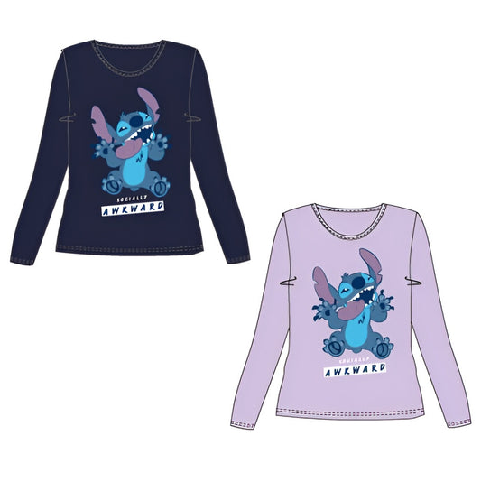 Дисни Лило и Стич Awkward Winter Деца' Long Sleeve T-shirt 6-12 години