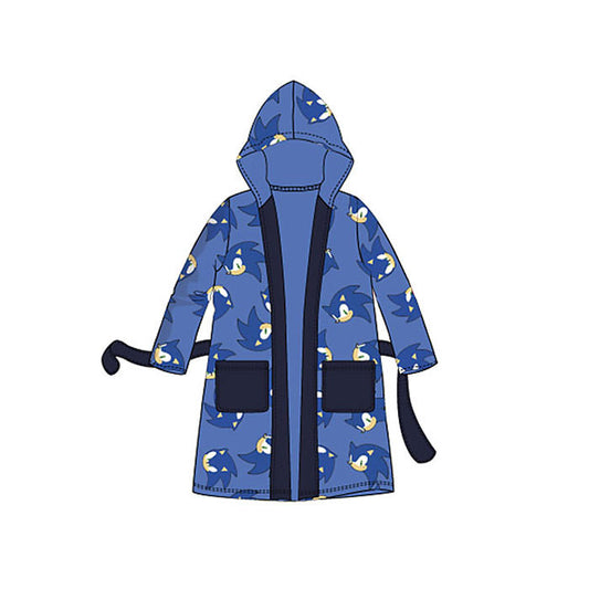 Таралежът Соник  Светло Син детски robe 3-8 години