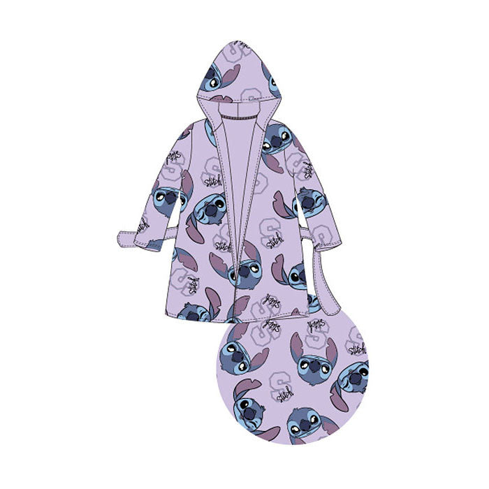 Дисни Лило и Стич Purple детски Прилепhrobe 6-12 години