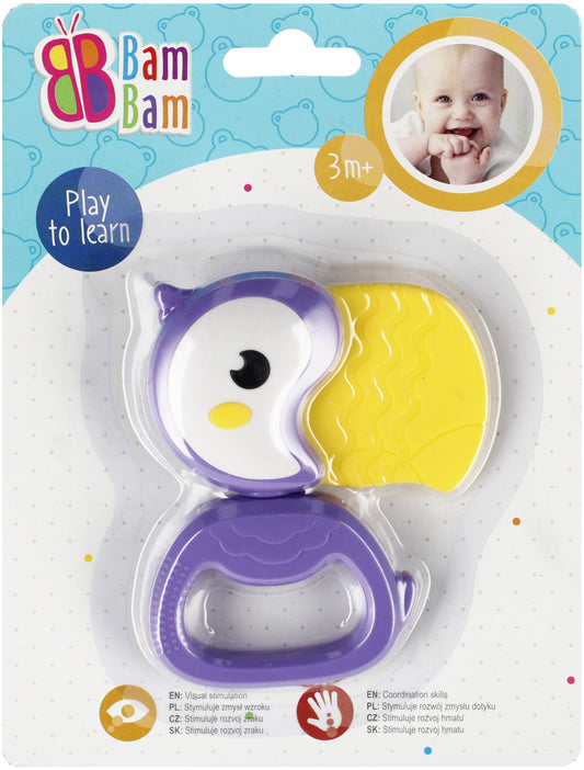 Toucan Бебе гризалка за зъби + дрънкалка
