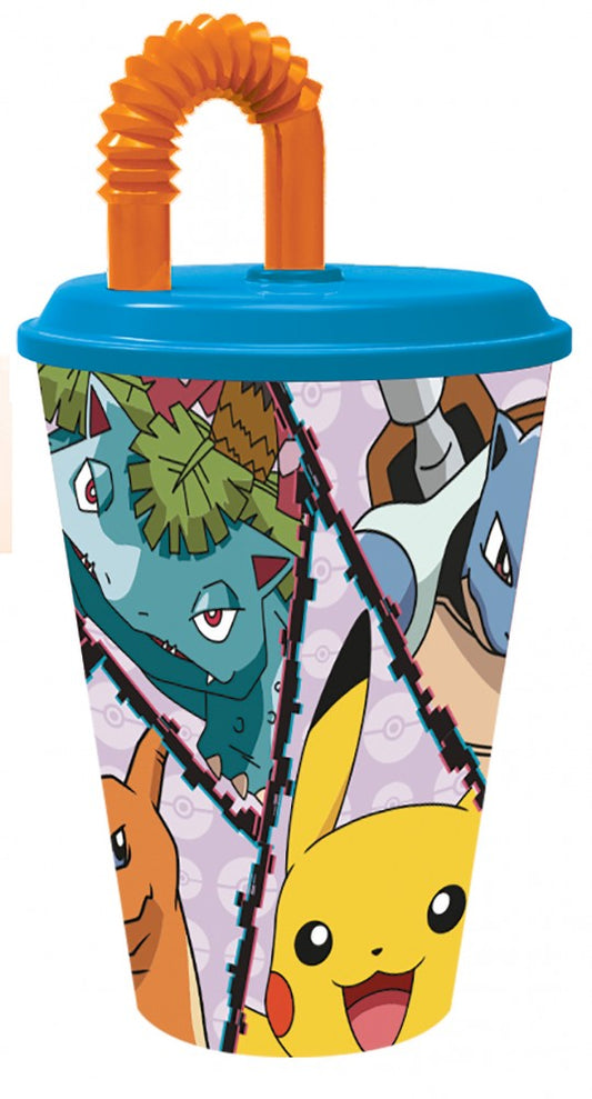 Покемон EleМъжеts Straw Cup, Plastic 430 ml