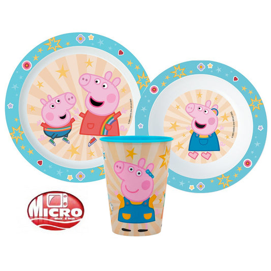 Пепа Пиг tableware комплект, micro plastic комплект, with cup 260 ml