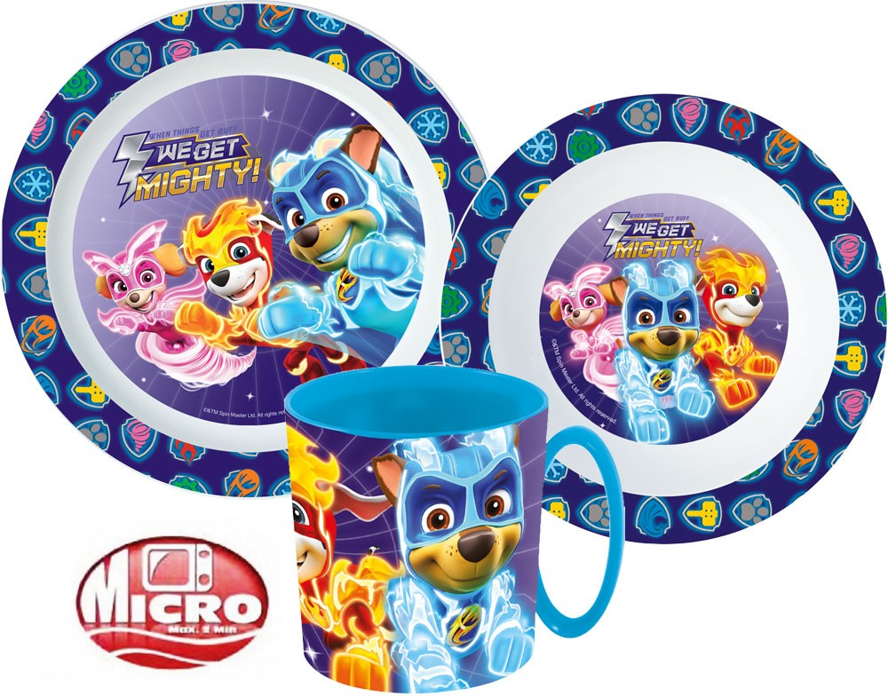 Пес патрул dinner комплект, micro plastic комплект with mug 350 ml
