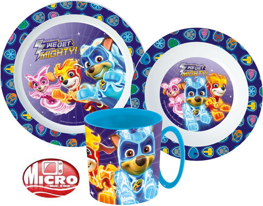 Пес патрул dinner комплект, micro plastic комплект with mug 350 ml