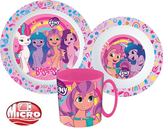 Моето малко Пони table комплект, micro plastic комплект with mug 350 ml
