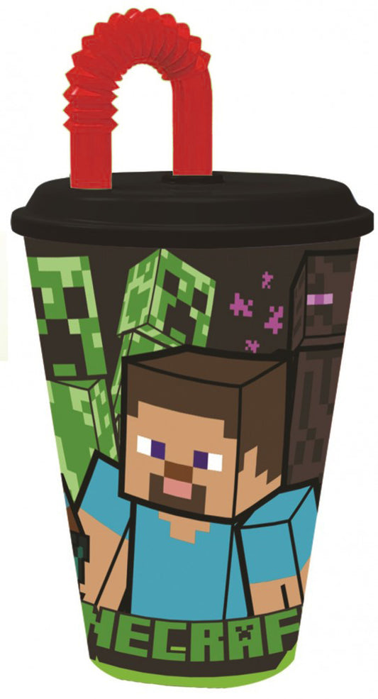 Майнкрафт Steve's Journey Straw Cup, Plastic 430 ml
