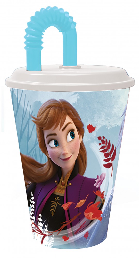 Дисни Замръзналото Кралство Frost straw cup, plastic 430 ml