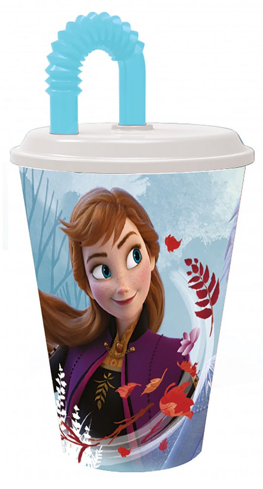 Дисни Замръзналото Кралство Frost straw cup, plastic 430 ml