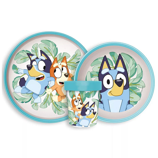 Комплект за хранене с чинийка купичка и чашка на Блуи Bluey