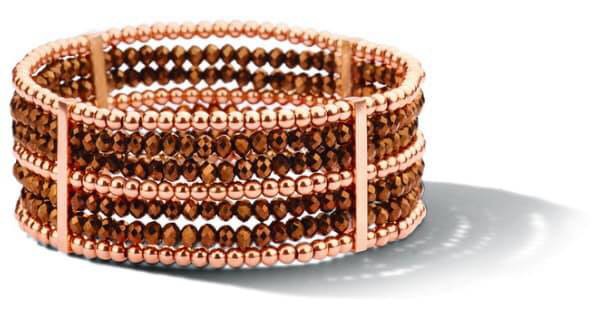 Виктория Brown stone Роза златен coloчервен гривна