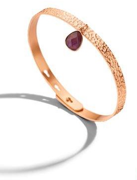 Виктория Purple stone Роза златен adjustable гривна